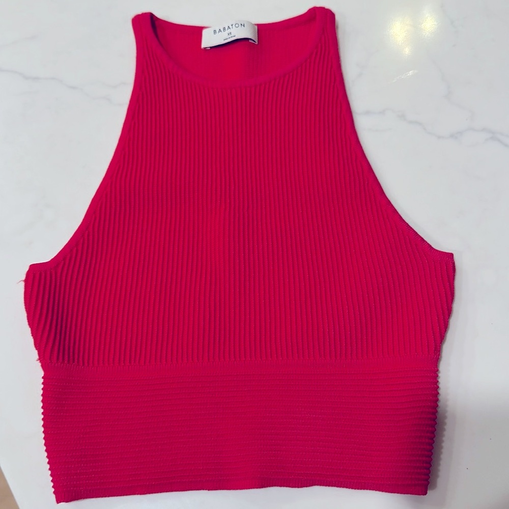 Babaton Sculpt Knit Cropped Tank Aritzia